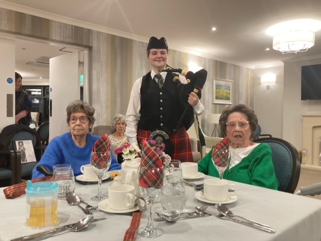 Brook Lodge's Scottish Pipers Performance